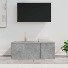 801863 vidaXL TV Cabinet Concrete Grey 80x34x30 cm Engineered Wood 1