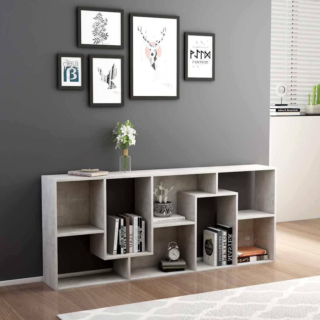 vidaXL Book Cabinet | Concrete grey | Engineered wood | 67x24x161 cm 3