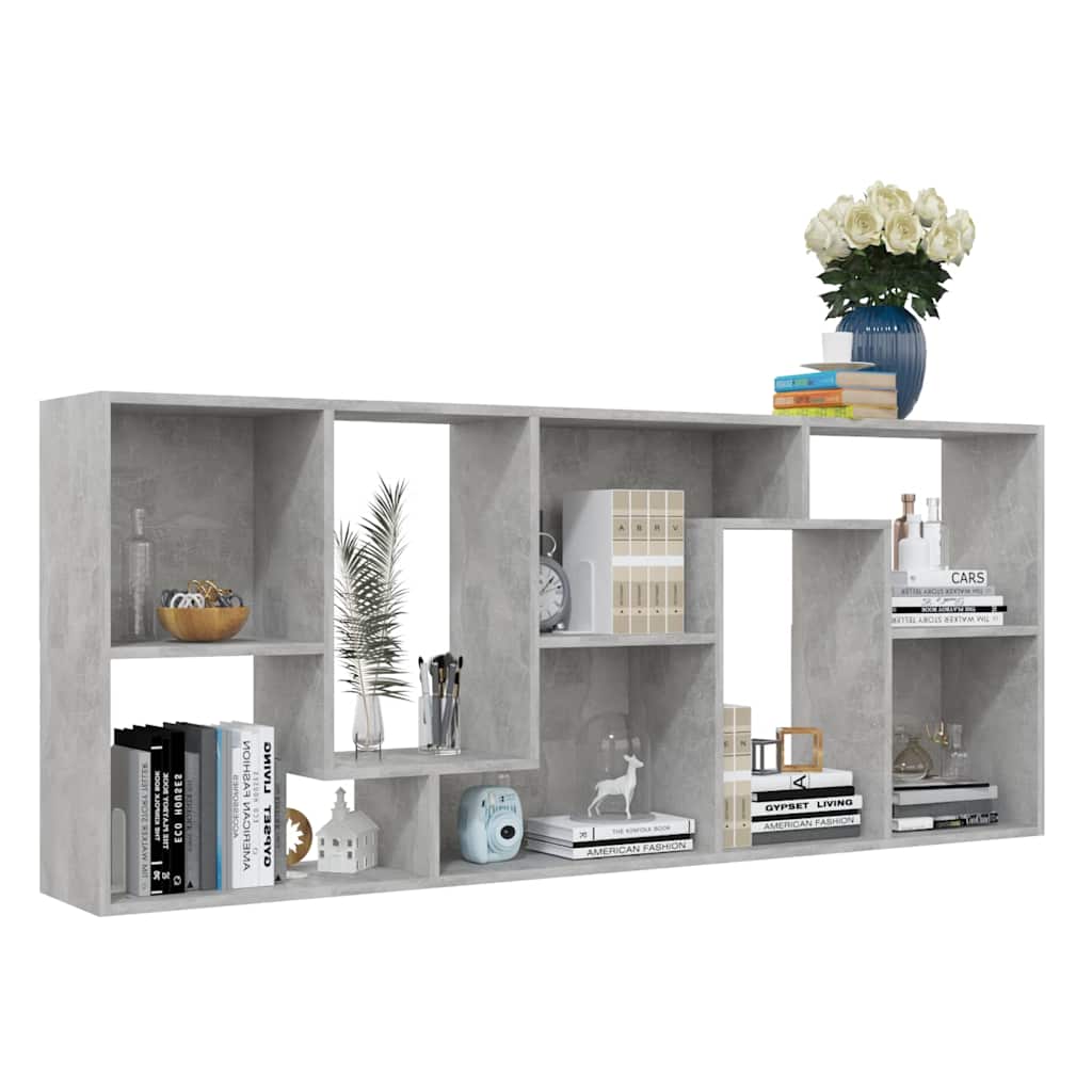 vidaXL Book Cabinet | Concrete grey | Engineered wood | 67x24x161 cm 5