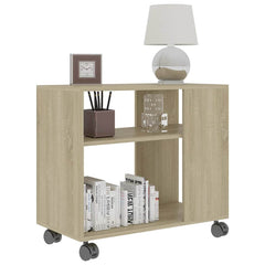 vidaXL Side Table Sonoma Oak 70x35x60.5 cm Engineered Wood 3