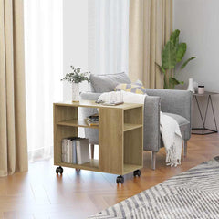vidaXL Side Table Sonoma Oak 70x35x60.5 cm Engineered Wood 1