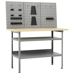 vidaXL Workbench with Three Wall Panels 1