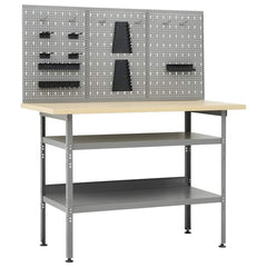 vidaXL Workbench with Three Wall Panels 2