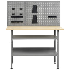 vidaXL Workbench with Three Wall Panels 3