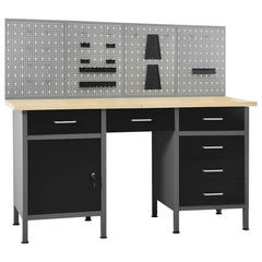 vidaXL Workbench with Four Wall Panels 1