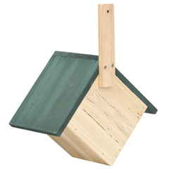 vidaXL Birdhouse | Set of 4 | Green and natural wood | Solid Firwood | Small 5