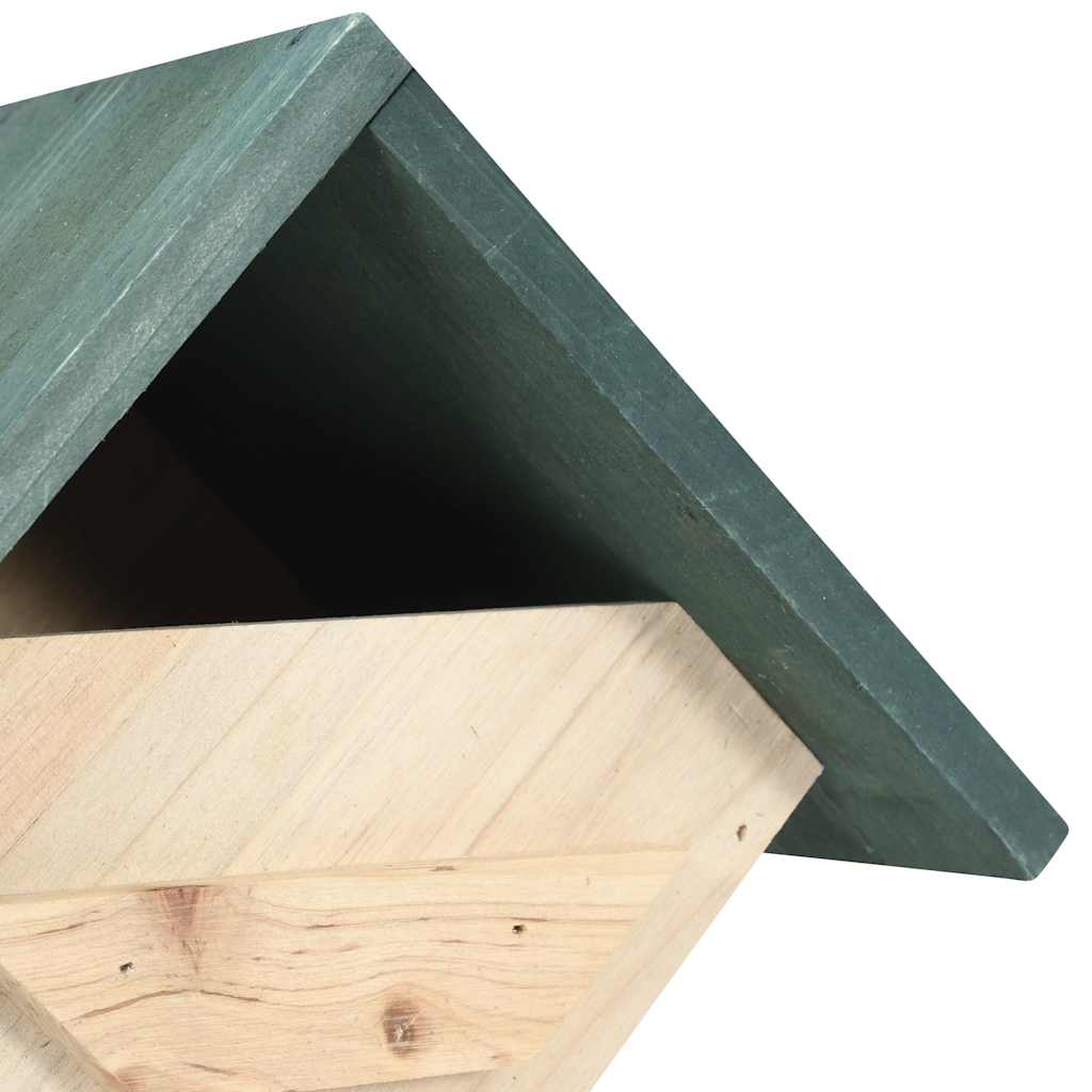 vidaXL Birdhouse | Set of 4 | Green and natural wood | Solid Firwood | Small 6