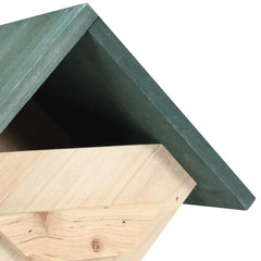 vidaXL Birdhouse | Set of 4 | Green and natural wood | Solid Firwood | Small 6