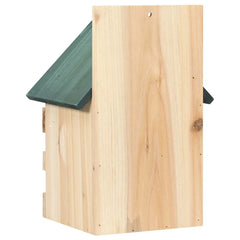 vidaXL Birdhouse | Set of 4 | Natural wood, Green | Firwood | Small | Ornaments 6