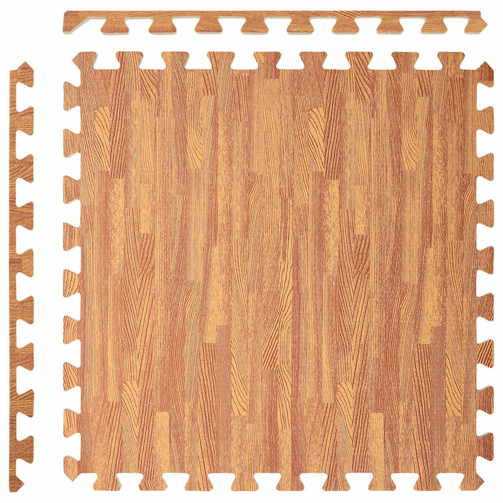 vidaXL Floor Mats 6 pcs Wood Grain 2.16 ㎡ EVA Foam 6