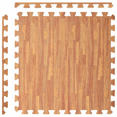vidaXL Floor Mats 6 pcs Wood Grain 2.16 ㎡ EVA Foam 6