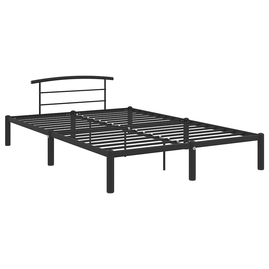 Bed Frame without Mattress Metal Black 120 x 200 cm