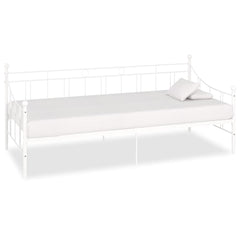 DayBed Frame without Mattress Metal 90x200 cm White