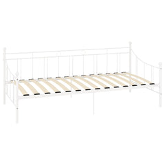 DayBed Frame without Mattress Metal 90x200 cm White