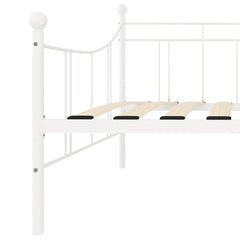 DayBed Frame without Mattress Metal 90x200 cm White