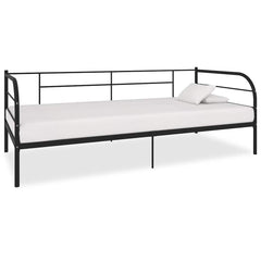 DayBed Frame without Mattress Metal 90x200 cm Black