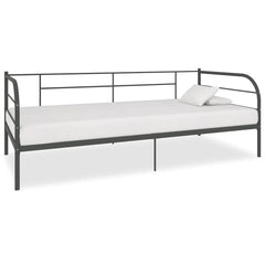 DayBed Frame without Mattress Metal 90x200 cm Grey
