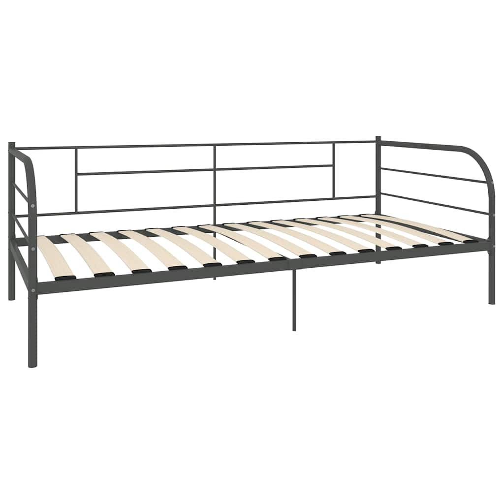 DayBed Frame without Mattress Metal 90x200 cm Grey