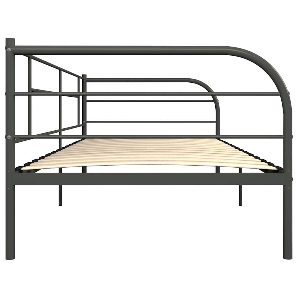 DayBed Frame without Mattress Metal 90x200 cm Grey