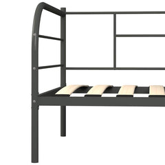 DayBed Frame without Mattress Metal 90x200 cm Grey
