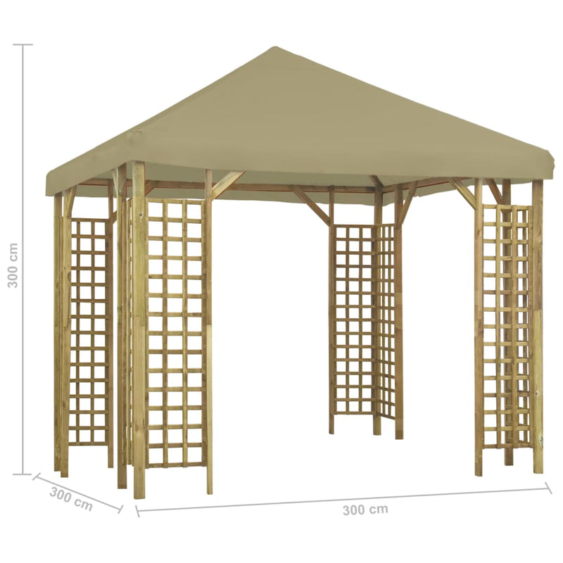 Gazebo 3x3 m Beige