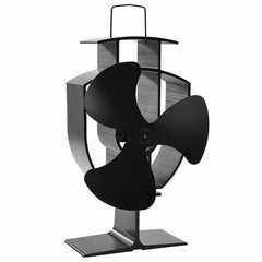 vidaXL Heat Powered Stove Fan 3 Blades Black 2