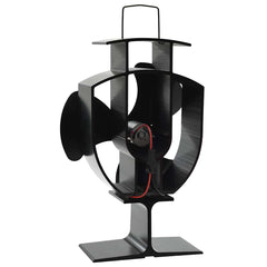 vidaXL Heat Powered Stove Fan 3 Blades Black 3