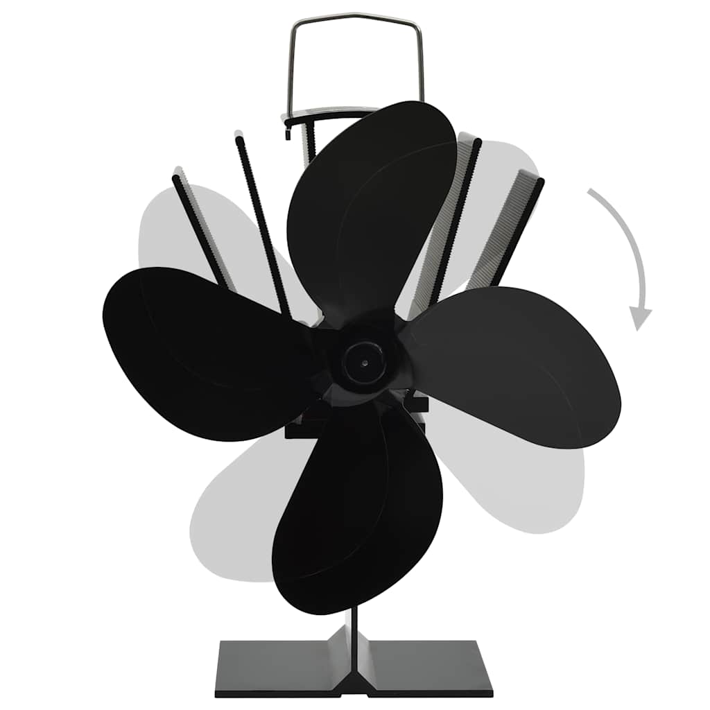 51241 vidaXL Heat Powered Stove Fan 4 Blades Black 6