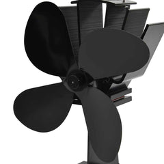 51241 vidaXL Heat Powered Stove Fan 4 Blades Black 4