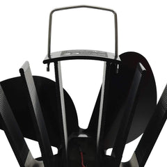 51241 vidaXL Heat Powered Stove Fan 4 Blades Black 5