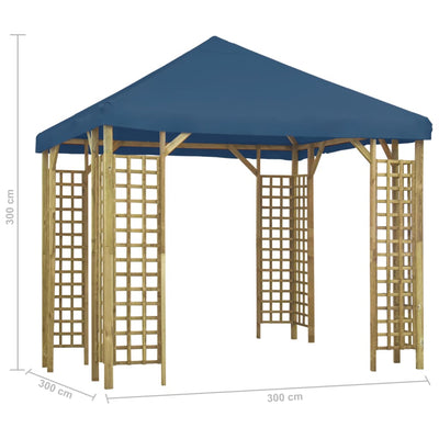 Gazebo 3x3 m Blue