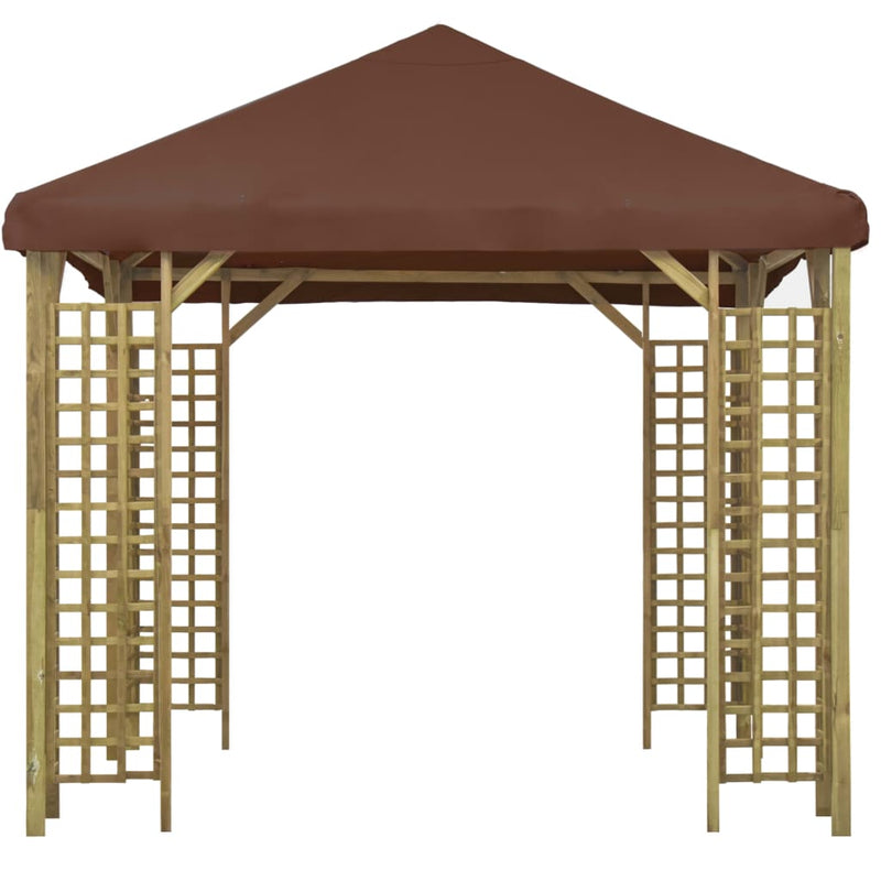 Gazebo 3x3 m Brown