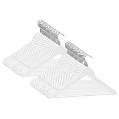vidaXL Hanger | Set of 50 | White | Hardwood, Metal | Standard | Non-slip 2