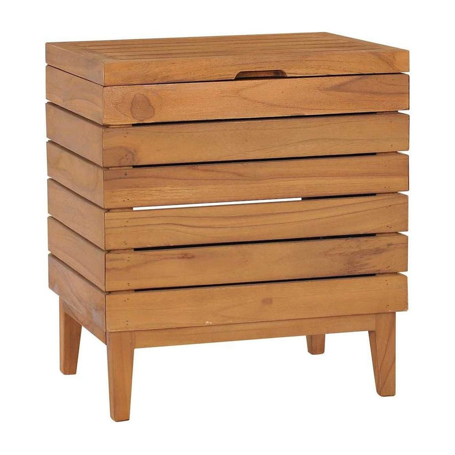Laundry Basket Solid Teak Wood