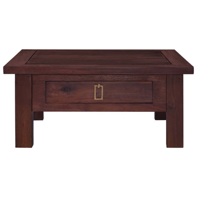 Coffee Table Classical Brown 68x68x30 cm Solid Mahogany Wood