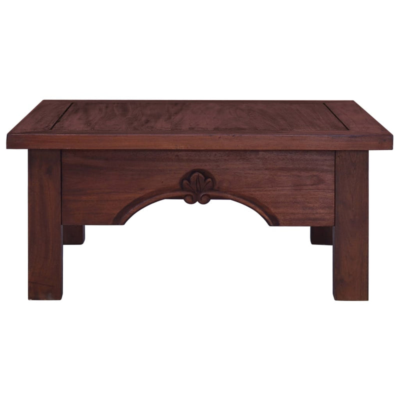 Coffee Table Classical Brown 68x68x30 cm Solid Mahogany Wood