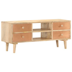 vidaXL TV Cabinet | Natural wood with copper accents | Solid Mango Wood | Medium 1