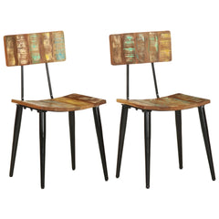 vidaXL Dining Chairs 2 pcs Solid Reclaimed Wood 1