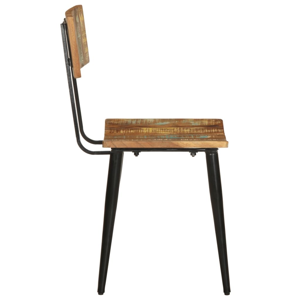 vidaXL Dining Chairs 2 pcs Solid Reclaimed Wood 5