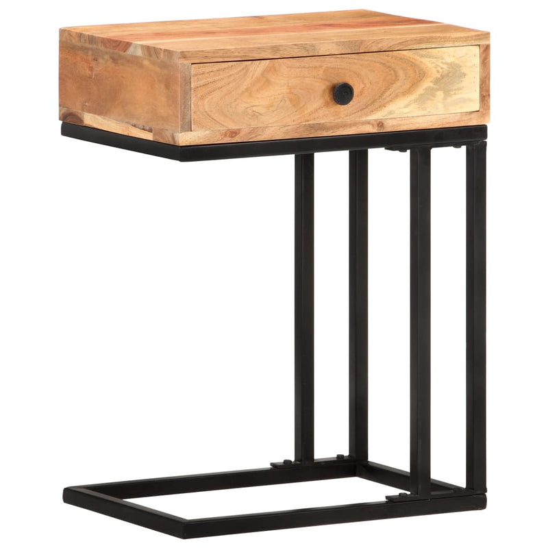 U-Shaped Side Table 45x30x61cm Solid Acacia Wood