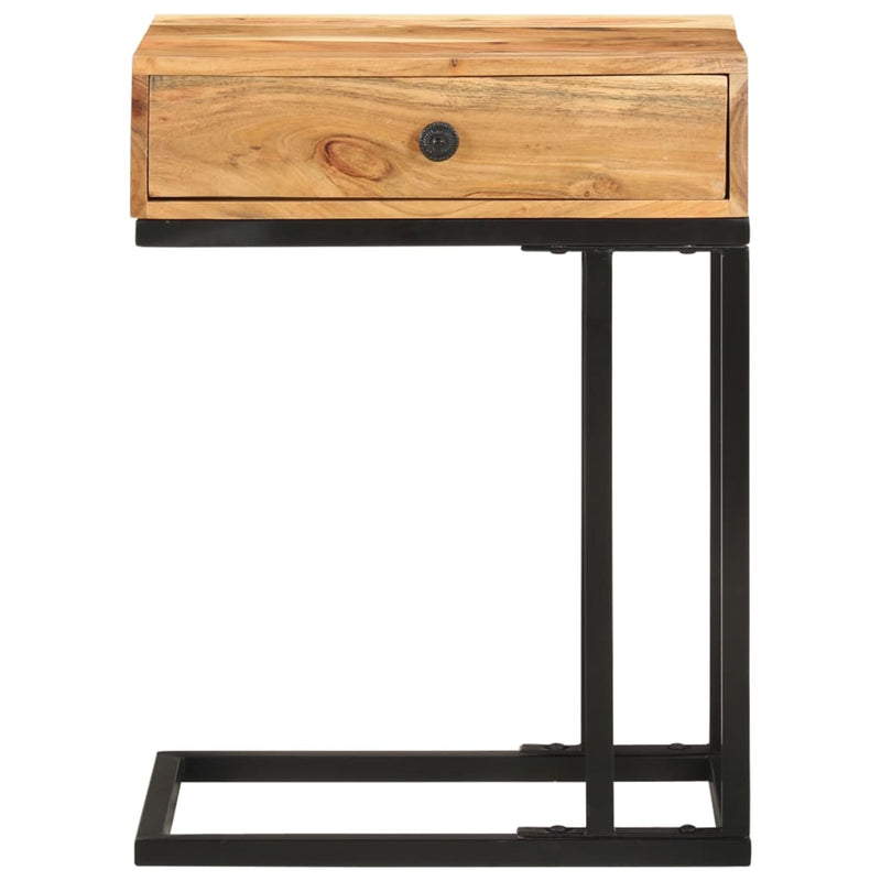 U-Shaped Side Table 45x30x61cm Solid Acacia Wood