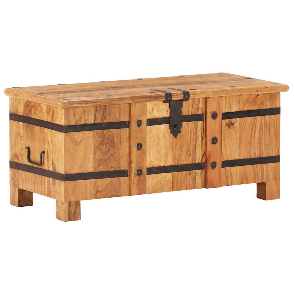 Chest 90x40x40 cm Solid Acacia Wood Dark brown