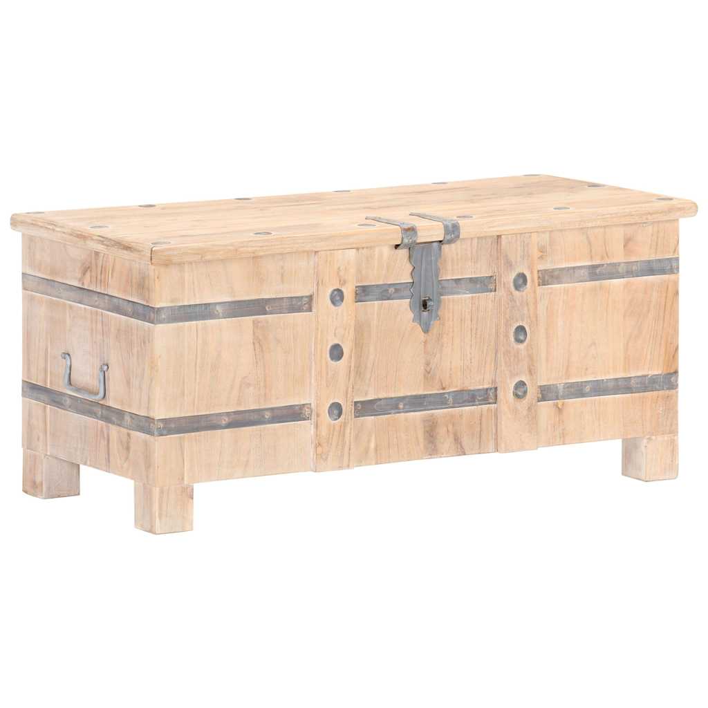 Chest 90x40x40 cm Solid Acacia Wood Light brown