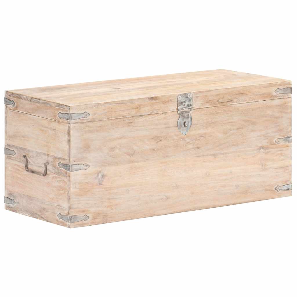 Chest 40x40x40 cm Solid Acacia Wood Light brown 90 cm