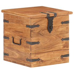 Chest 40x40x40 cm Solid Acacia Wood Dark brown