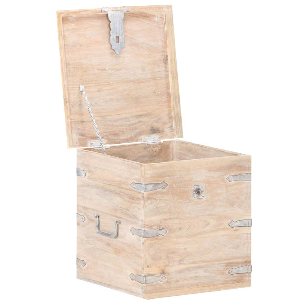 Chest 40x40x40 cm Solid Acacia Wood Light brown