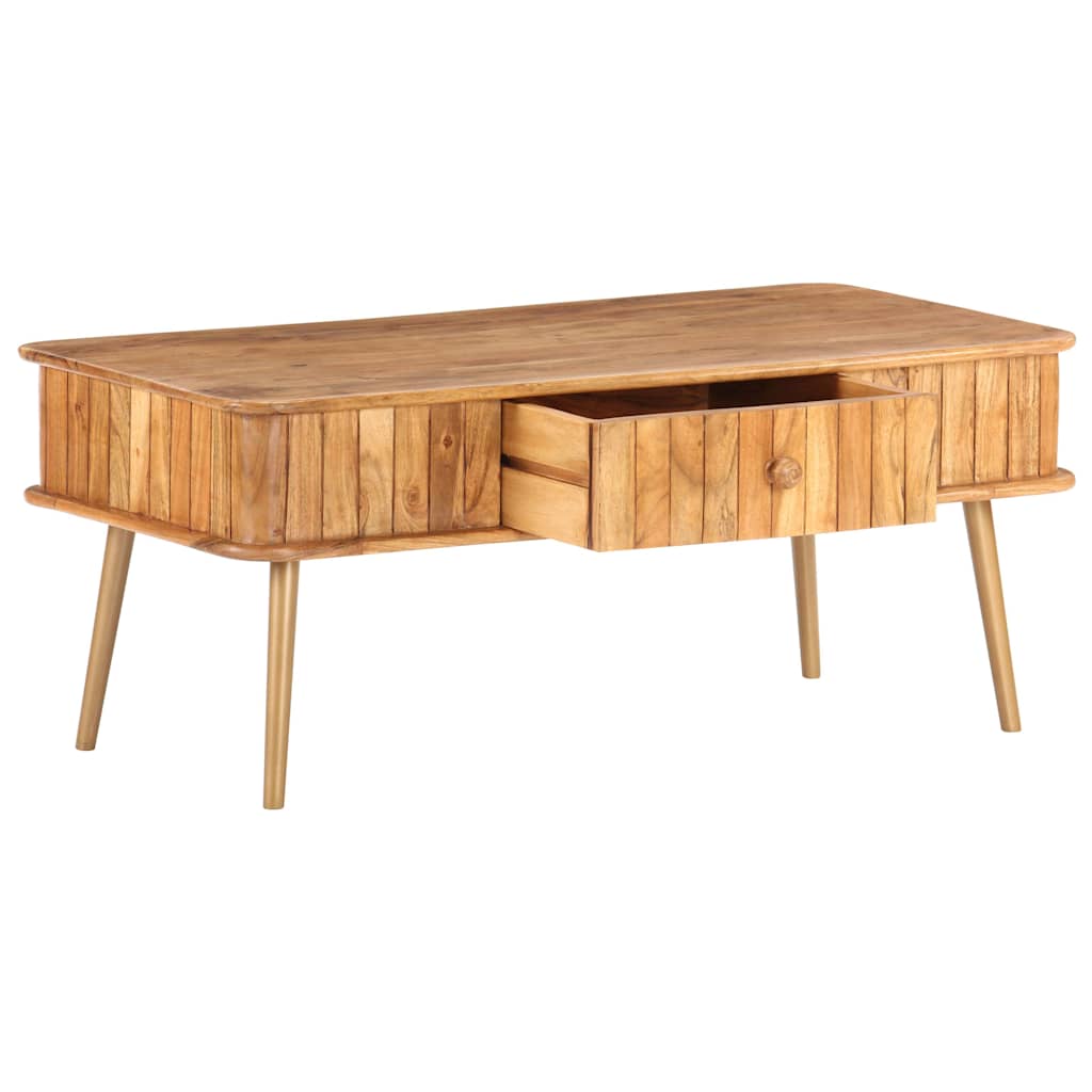 vidaXL Coffee Table 100x50x40 cm Solid Acacia Wood 2
