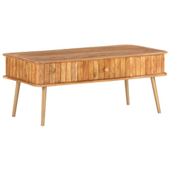 vidaXL Coffee Table 100x50x40 cm Solid Acacia Wood 4