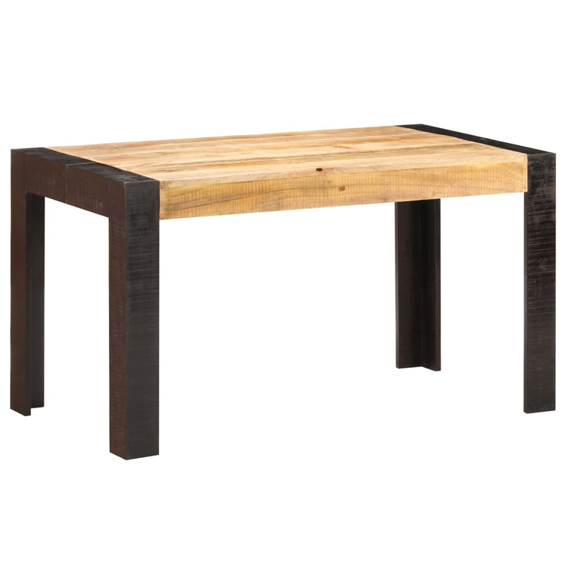 Dining Table 140x70x76 cm Solid Rough Mango Wood