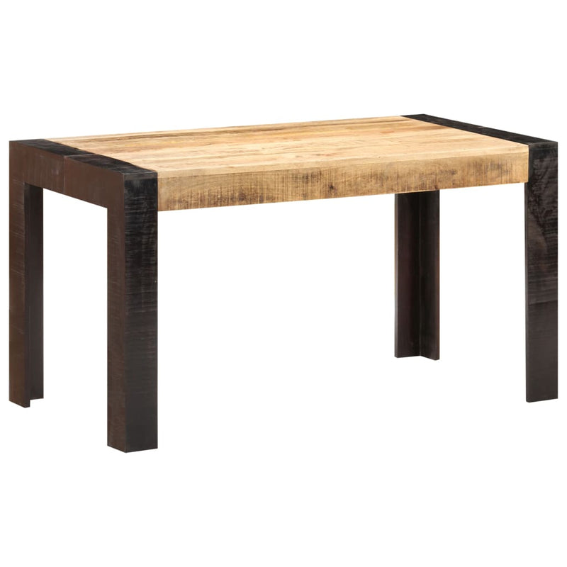 Dining Table 140x70x76 cm Solid Rough Mango Wood